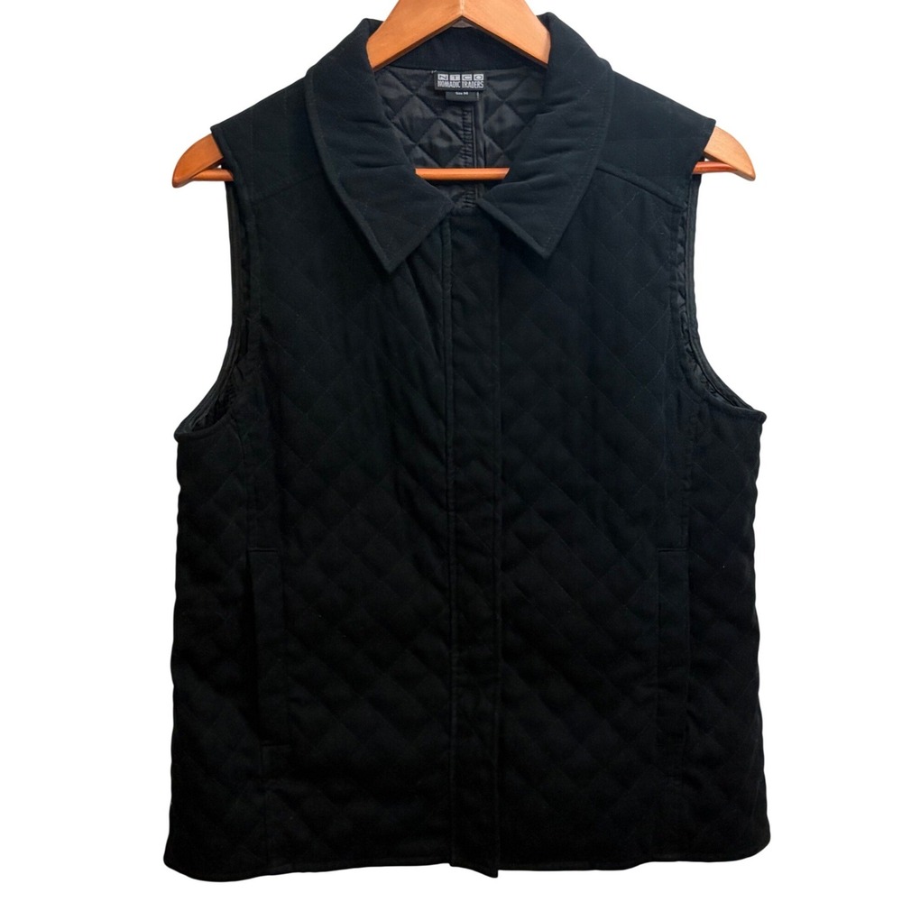 NTCO Nomadic Traders Black Quilted Vest with Pockets Lined Women's Size Medium